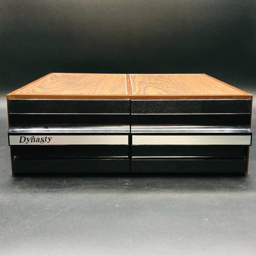 Vintage 80s DYNASTY Audio Cassette Computer Tape Dual Drawer Cabinet Storage